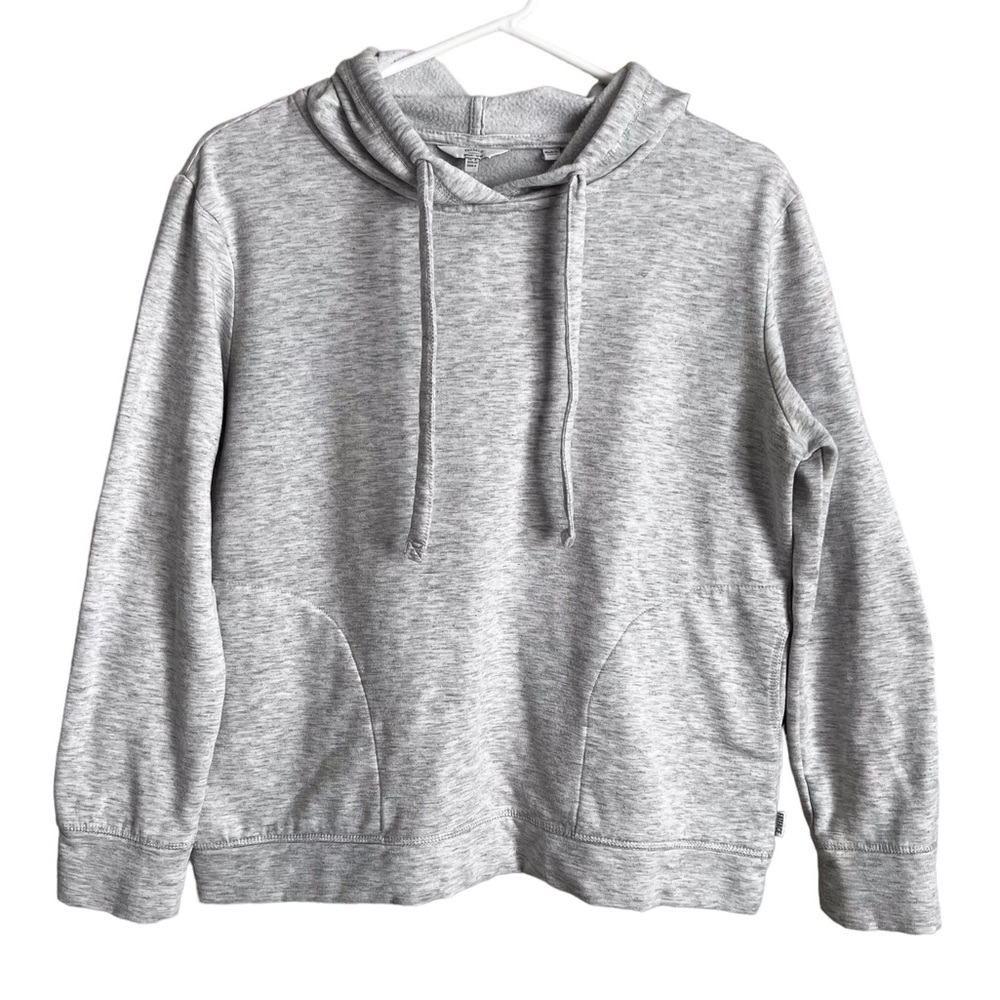 Fat Face Women Grey Hoodie Sweatshirt Athletic Lounge Casual Neutral Preppy Sz 4